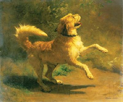 Rudolf Koller Springender Hund France oil painting art